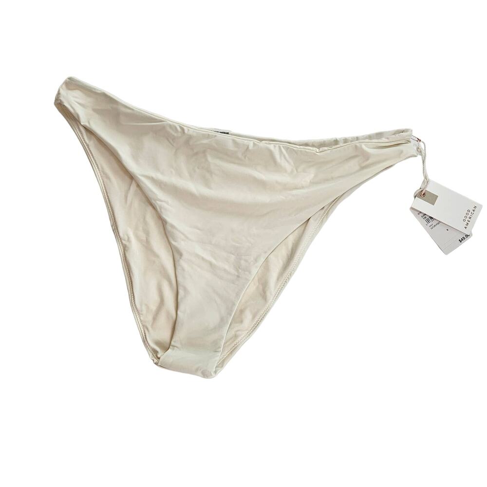 Good American Basic Better Bikini Cheeky Bottom Swim Ivory Plus 3x Pool Beach